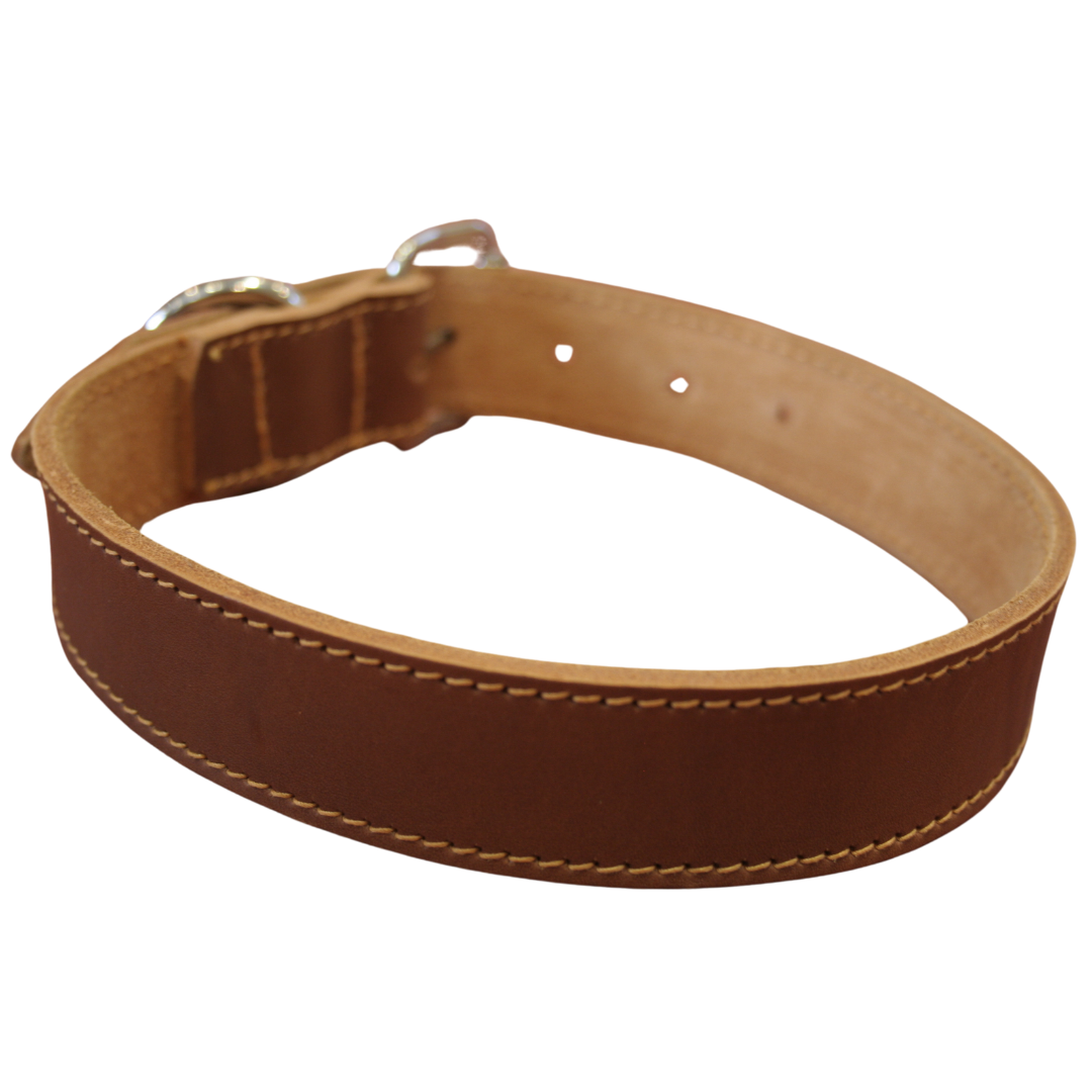 B&Z Leather dog collar Amber