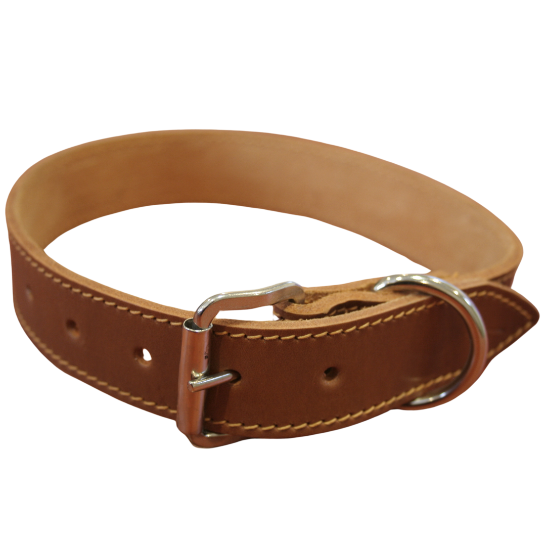 B&Z Leather dog collar Amber