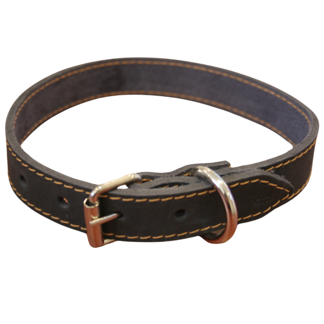 B&Z Leather dog collar Navy