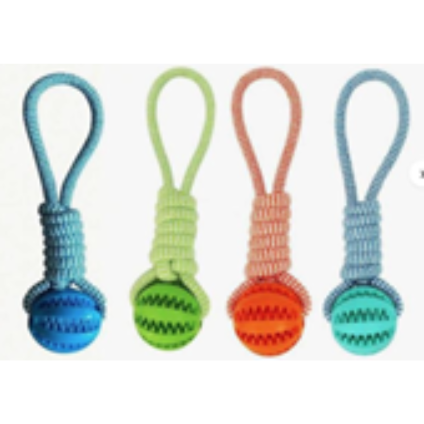 DOG TOOTH CLEANING TOY BALL WITH ROPE